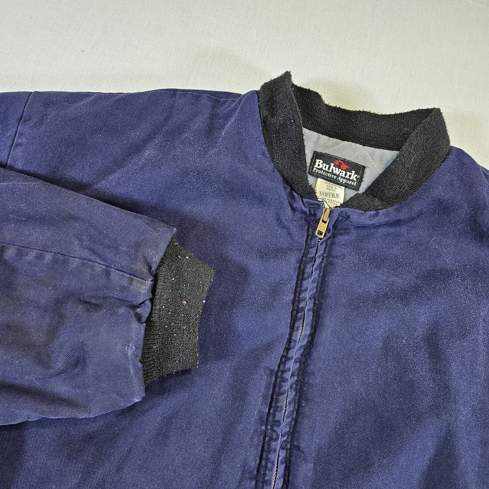 Bulwark Flame Retardant ‎ Resistant Coat Blue Mens Large Protective Apparel